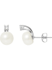 Pearline Zilveren oorstekers parels