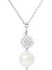 Pearl Addict Silber-Halskette mit Anhänger - (L)42 cm