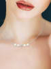 Pearline Silber-Halskette mit Schmuckelement - (L)38 cm