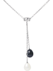 Mitzuko Silber-Halskette "Talisman" mit Perlen - (L)42 cm