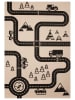 Zala Living Webteppich "Road Map Charly" in Beige