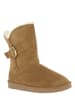 Gooce Leder-Winterstiefel "Blume" in Hellbraun