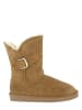 Gooce Leder-Winterstiefel "Blume" in Hellbraun