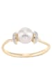 Revoni Gold-Ring mit Diamanten und Perle