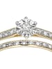 Revoni 2er-Set: Gold-Ringe mit Diamanten
