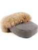 Kaiser Naturfellprodukte H&L Voetenwarmer met lamsvacht antraciet/naturel - (B)40 x (H)13 x (D)31 cm
