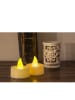 Konstsmide 2er-Set: LED-Teelichter in Weiß - (H)5,6 cm