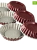 Dr. Oetker 12er-Set: Torteletts "Classic" in Grau/ Rot - Ø 10 cm