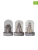 STAR Trading 3-delige set: decoratieve led-figuren "Kupol" bruin - (B)5,5 x (H)8,5 cm