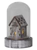 STAR Trading 3er-Set: LED-Dekoleuchten "Kupol" in Braun - (H)8,5 x Ø 5,5 cm
