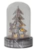 STAR Trading 3er-Set: LED-Dekoleuchten "Kupol" in Braun - (H)8,5 x Ø 5,5 cm