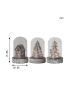 STAR Trading 3-delige set: decoratieve led-figuren "Kupol" bruin - (B)5,5 x (H)8,5 cm