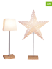 STAR Trading 3-delige set: staande lampen "Combi" crème - (H)65 cm