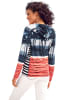 Heine Sweatjacke in Dunkelblau/ Orange