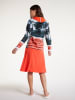 Heine Sweatjacke in Dunkelblau/ Orange