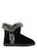 NICEBAY Skórzane botki zimowe "Gakona" w kolorze czarnym