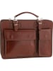 ORE10 Leder-Businesstasche "Bologna" in Braun - (B)38 x (H)29 x (T)11 cm