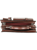 ORE10 Skórzana aktówka "Bologna" w kolorze brązowym - 38 x 29 x 11 cm