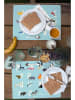 little nice things Podkładki stołowe (2 szt.) w kolorze błękitnym - 40 x 30 cm