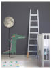 little nice things LED-Dekoleuchte "Moon and Back" in Grün/ Grau - (H)120 cm