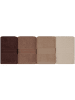 Elizabed Ręczniki prysznicowe (4 szt.) w kolorze kremowo-beżowo-brązowym