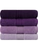 Colorful Cotton Ręczniki prysznicowe (4 szt.) w kolorze fioletowym