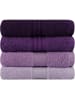 Colourful Cotton 4-delige set: badhanddoeken paars/lila