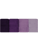 Colourful Cotton 4-delige set: badhanddoeken paars/lila