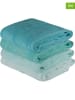 Colorful Cotton Ręczniki (4 szt.) "Rainbow" w kolorze niebiesko-zielonym do rąk