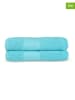 Good Morning 2-delige set: douchehanddoeken turquoise