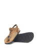 Comfortfusse  Leder-Zehensandalen in Hellbraun