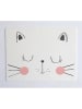 The Wild Hug Bureaumat "Cat" wit/zwart - (L)55 x (B)35 cm
