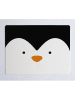 little nice things Podkładka "Penguin" w kolorze biało-czarnym na biurko - 55 x 35 cm