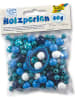 folia PAPER Holzperlen in Blau - 60 g