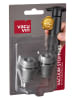 Vacu Vin 2er-Set: Weinstopper in Grau