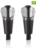 Vacu Vin 2-delige set: wijntuiten zwart - (L)7,2 cm