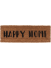 Present Time Wycieraczka "Happy Home" w kolorze brązowym - 75 x 26 cm