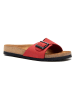 Comfortfusse  Leder-Pantoletten in Rot