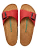 Comfortfusse  Leder-Pantoletten in Rot