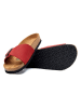Comfortfusse  Leder-Pantoletten in Rot