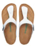 Comfortfusse Leren teenslippers wit