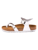 Comfortfusse Leder-Sandalen in Weiß