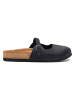 Comfortfusse  Leder-Clogs in Schwarz
