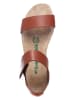 Comfortfusse Leder-Sandalen in Hellbraun