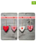 Wenko 2er-Set: Herdabdeckplatten "Herzen" in Grau/ Rot - (L)30 x (B)52 cm