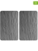 Wenko 2er-Set: Herdabdeckplatten "Schiefer" in Dunkelgrau - (L)30 x (B)52 cm