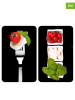 Wenko 2er-Set: Herdabdeckplatten "Caprese" in Schwarz - (L)30 x (B)52 cm
