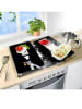 Wenko 2er-Set: Herdabdeckplatten "Caprese" in Schwarz - (L)30 x (B)52 cm