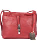 Florence Bags Skórzana torebka "New Sport" w kolorze czerwonym - 20 x 18 x 5 cm