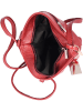 Florence Bags Skórzana torebka "New Sport" w kolorze czerwonym - 20 x 18 x 5 cm